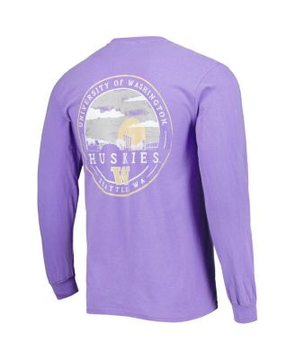 Men's Purple Washington Huskies Circle Campus Scene Long Sleeve T-Shirt