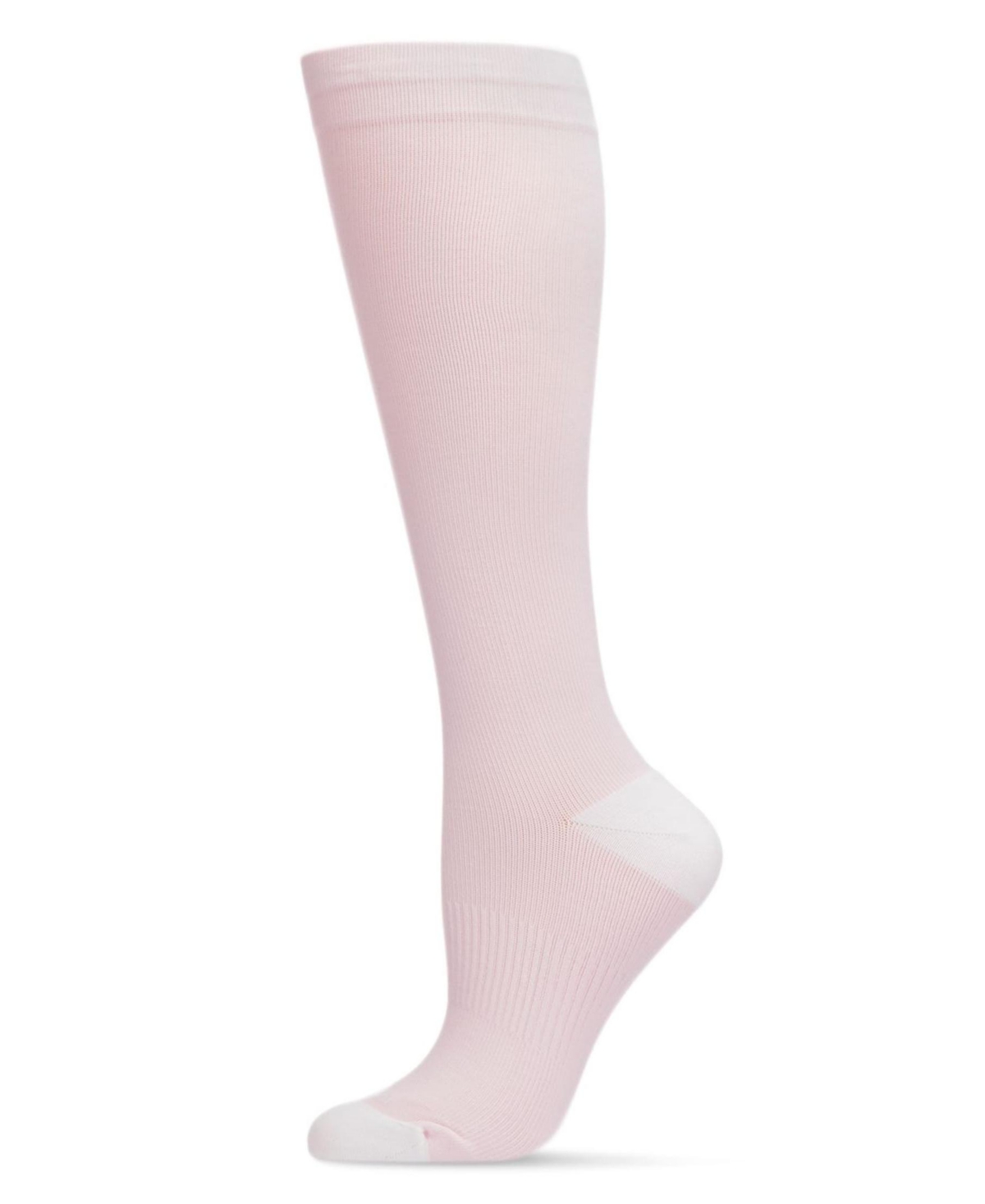 Memoi Women's Unisex Solid Nylon 15-20mmhg Graduated Compression Socks Uoy07412 In Pink