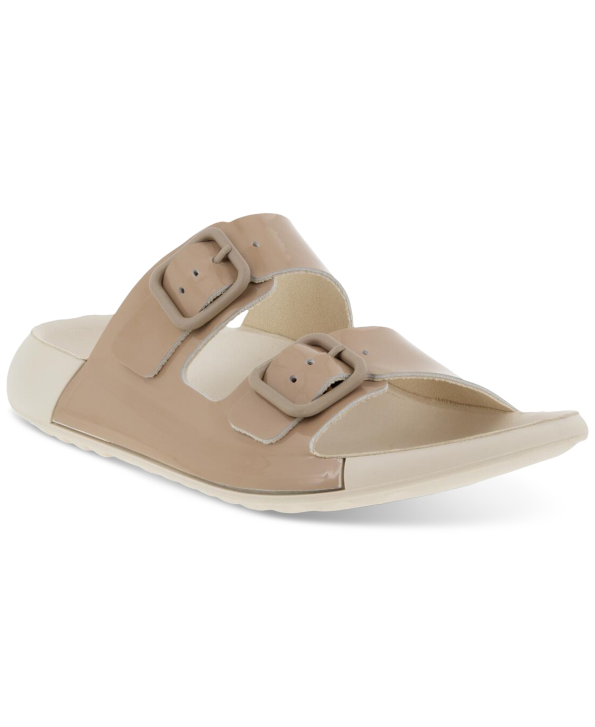 Women's Cozmo Two Band Leather Buckle Sandals - Nude