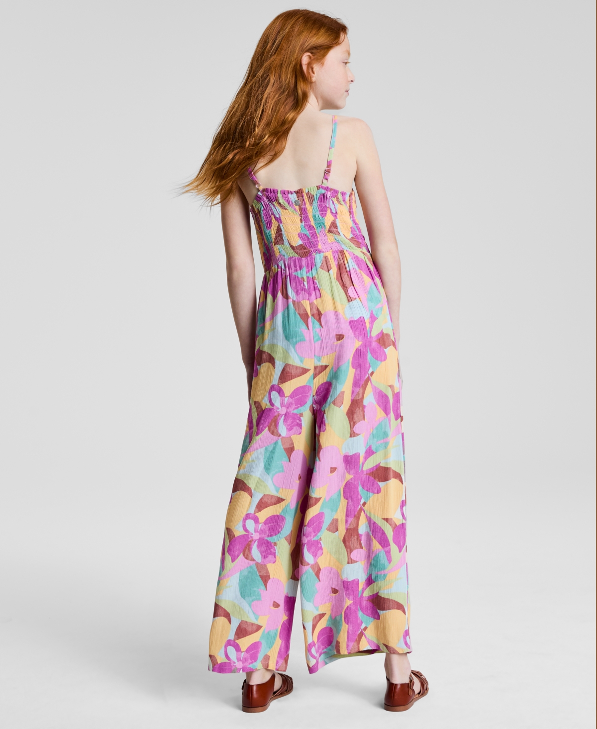 Roxy Big Girls Coastal Life Jumpsuit In Lilac Chiffon
