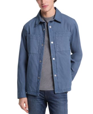 Michael Kors - Men's Garment Dyed Long Sleeve Snap-Front Padded Shirt-Jacket