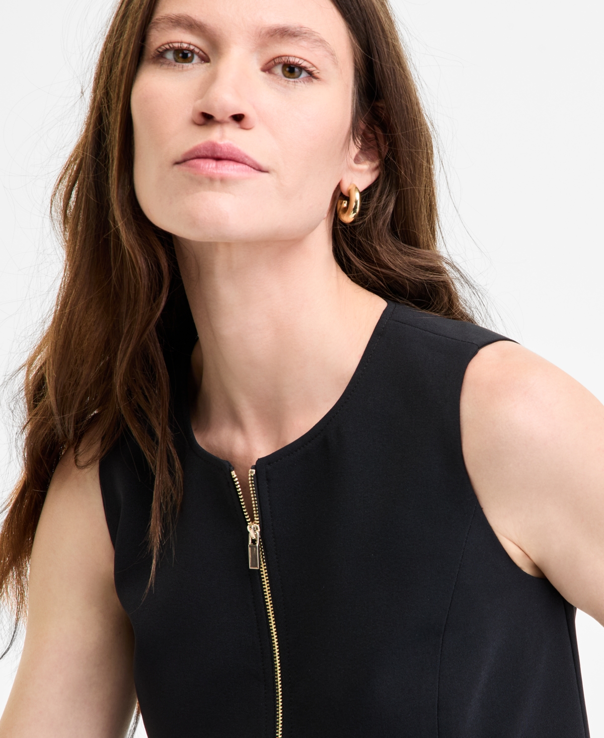 Bar Iii Women's Zip-front Vest, Exclusively At Macy's In Black