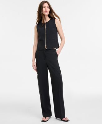 Bar III - Women's Zip-Pocket Cargo Pants, Exclusively at Macy's