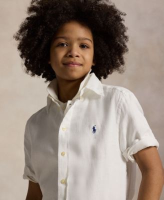 Boys 8-20 Short-Sleeve Linen Shirt