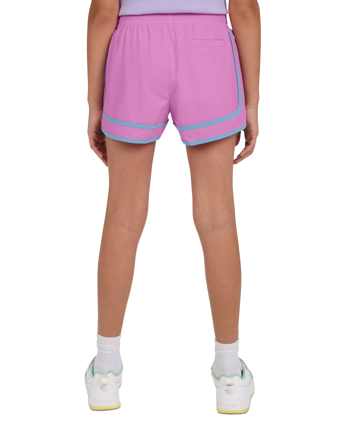 Shop Champion Big Girls Varsity Shorts In Pink