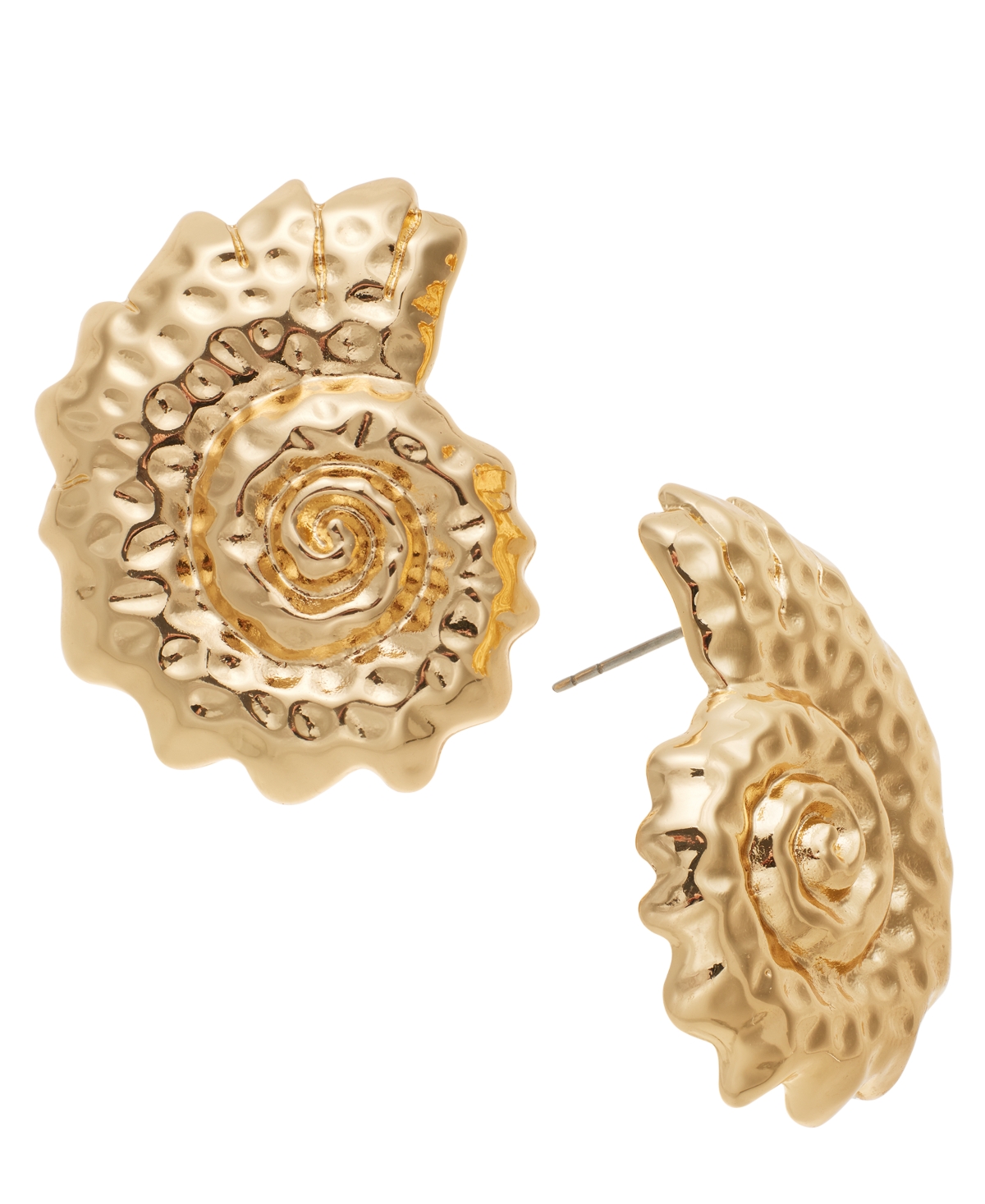 Gold-Tone Shell Statement Stud Earrings, Exclusively at Macy's - Yellow