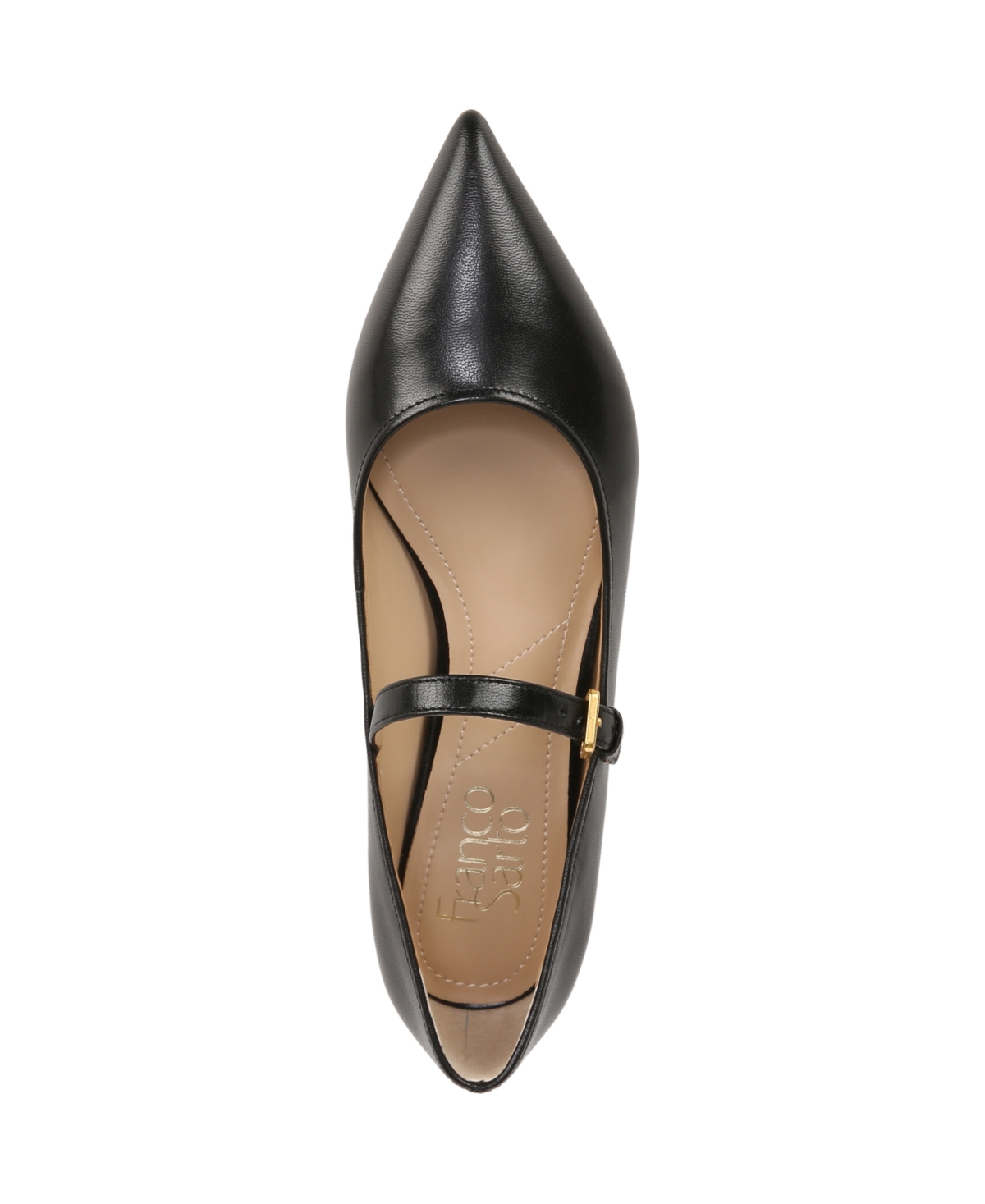 Franco Sarto Women's Nalin Pointed Toe Mary Jane Flats In Black Leather