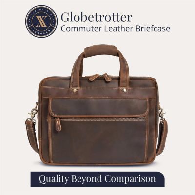 Large Leather Briefcase - Large Capacity & Elegant - Perfect for Daily Usage