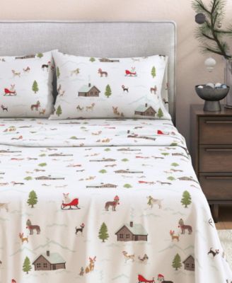 Ultra-Soft Turkish Cotton Flannel Holiday Print Sheet Set