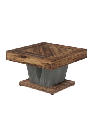 Square Coffee Table, Wood Coffee Table for Living Room, 31.5" Modern Center Table Cocktail Tea Table Accent Table