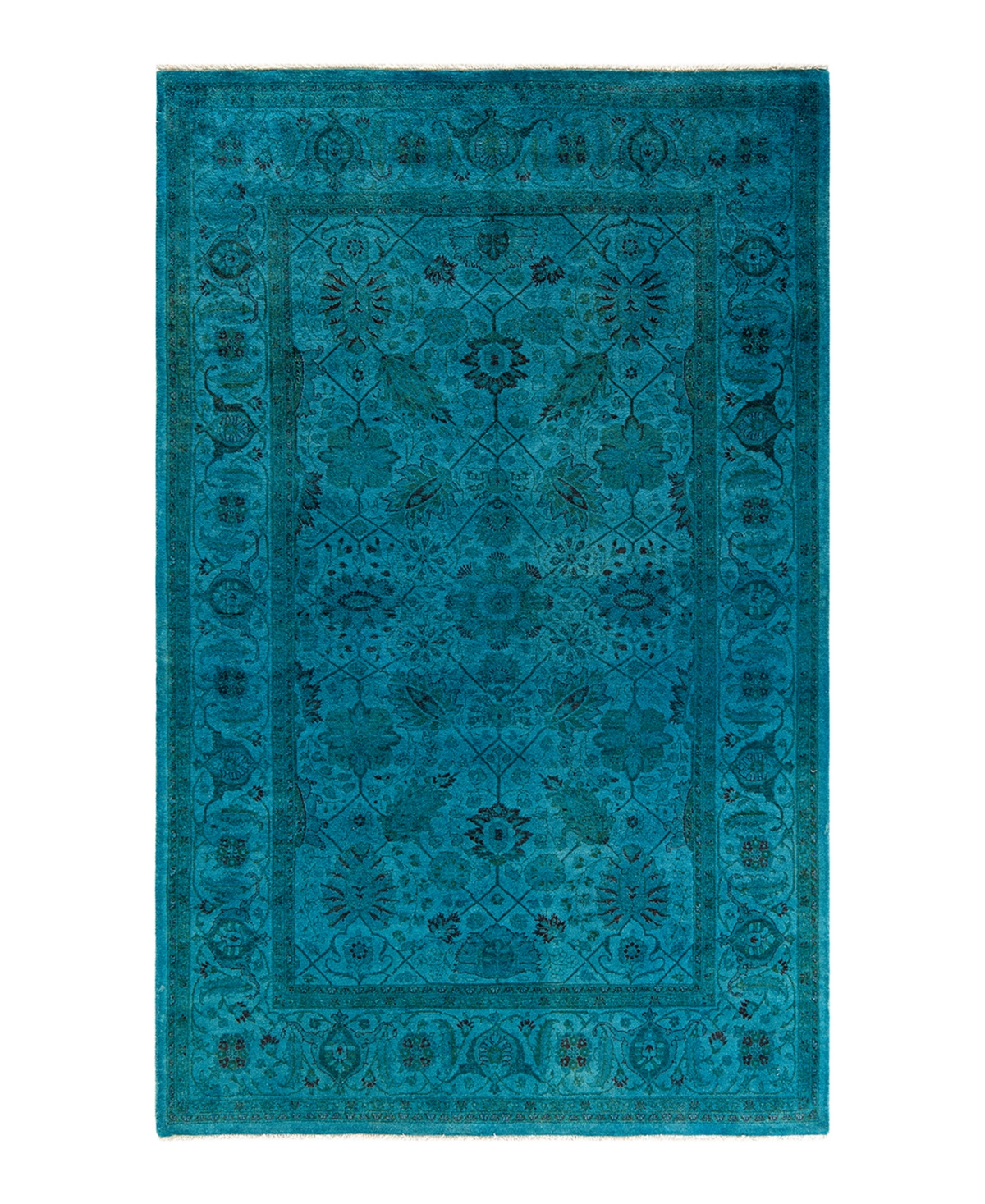 Adorn Hand Woven Rugs Fine Vibrance M1437 4'8''x7'3'' Area Rug In Blue