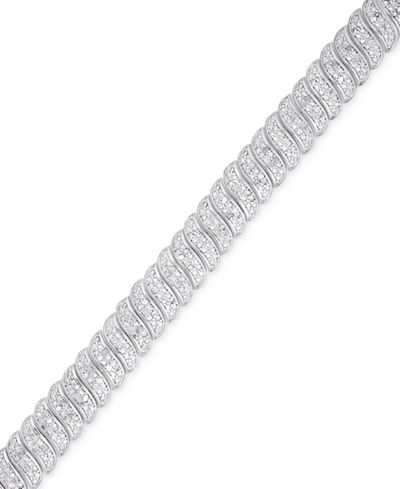Victoria Townsend Diamond S-Link Bracelet (1 ct. t.w.) in 18k Gold over Brass or Silver-Plated Brass