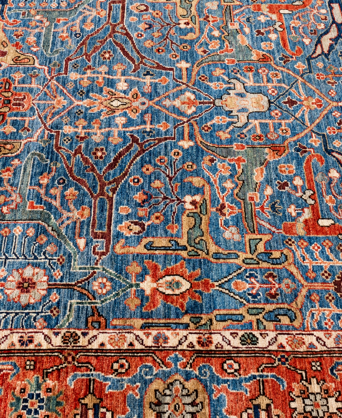 Adorn Hand Woven Rugs Serapi M1945 6'1''x9' Area Rug In Light Blue