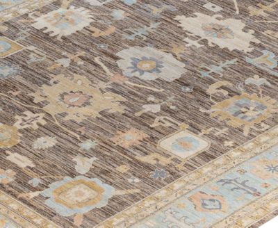 Colorful Oushak M1945 9'10''x13'9'' Area Rug