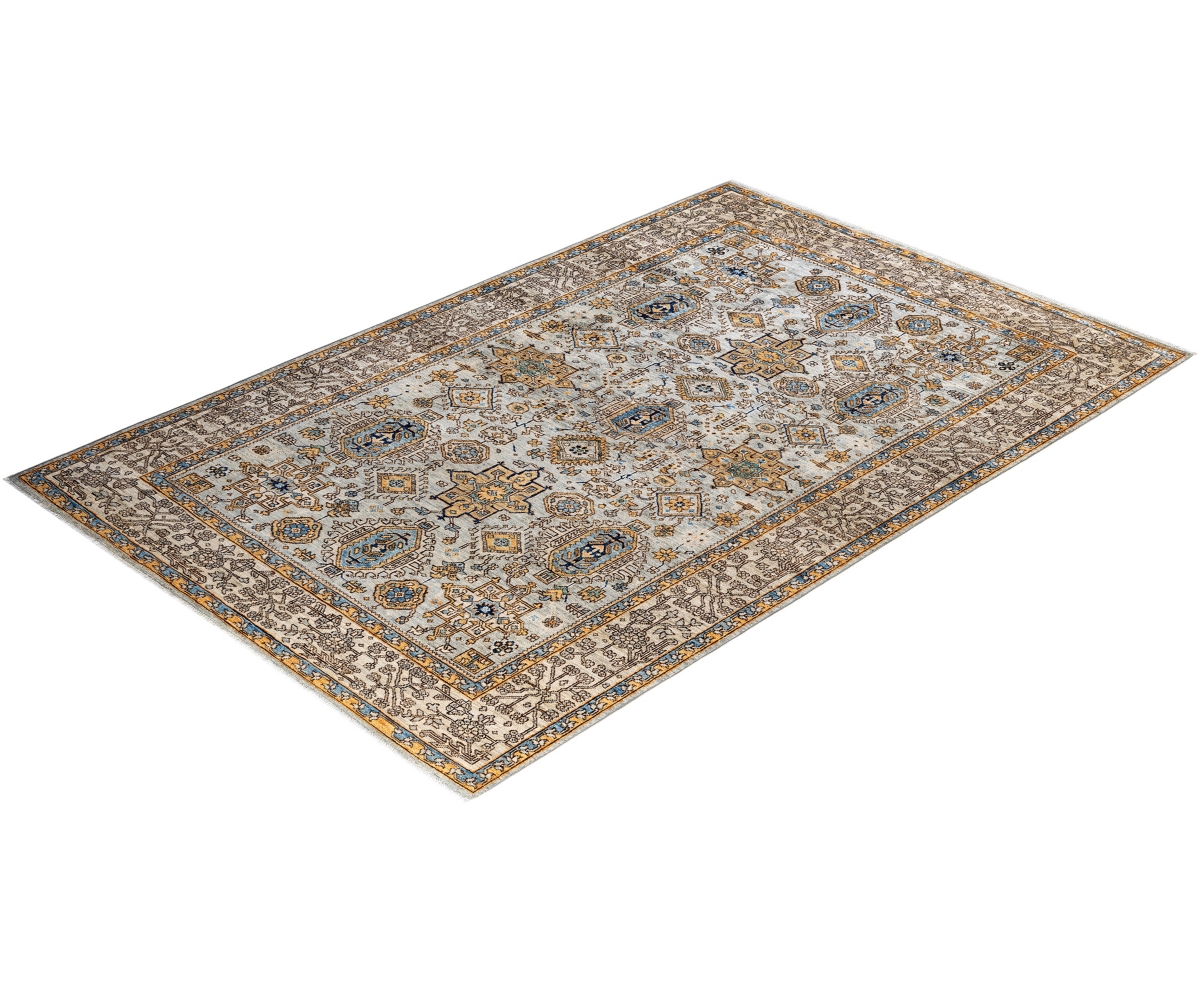 Adorn Hand Woven Rugs Serapi M1945 5'10''x8'9'' Area Rug In Gray