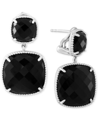 EFFY Collection - Onyx (17-2/5 ct. t.w.) Drop Earrings in Sterling Silver