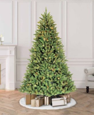 Puleo 7.5FT Pre-Lit Franklin Fir Artificial Christmas Tree