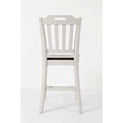 Orchard Park Farmhouse Solid Rubberwood Slatback Counter Height Stool (Set of 2)