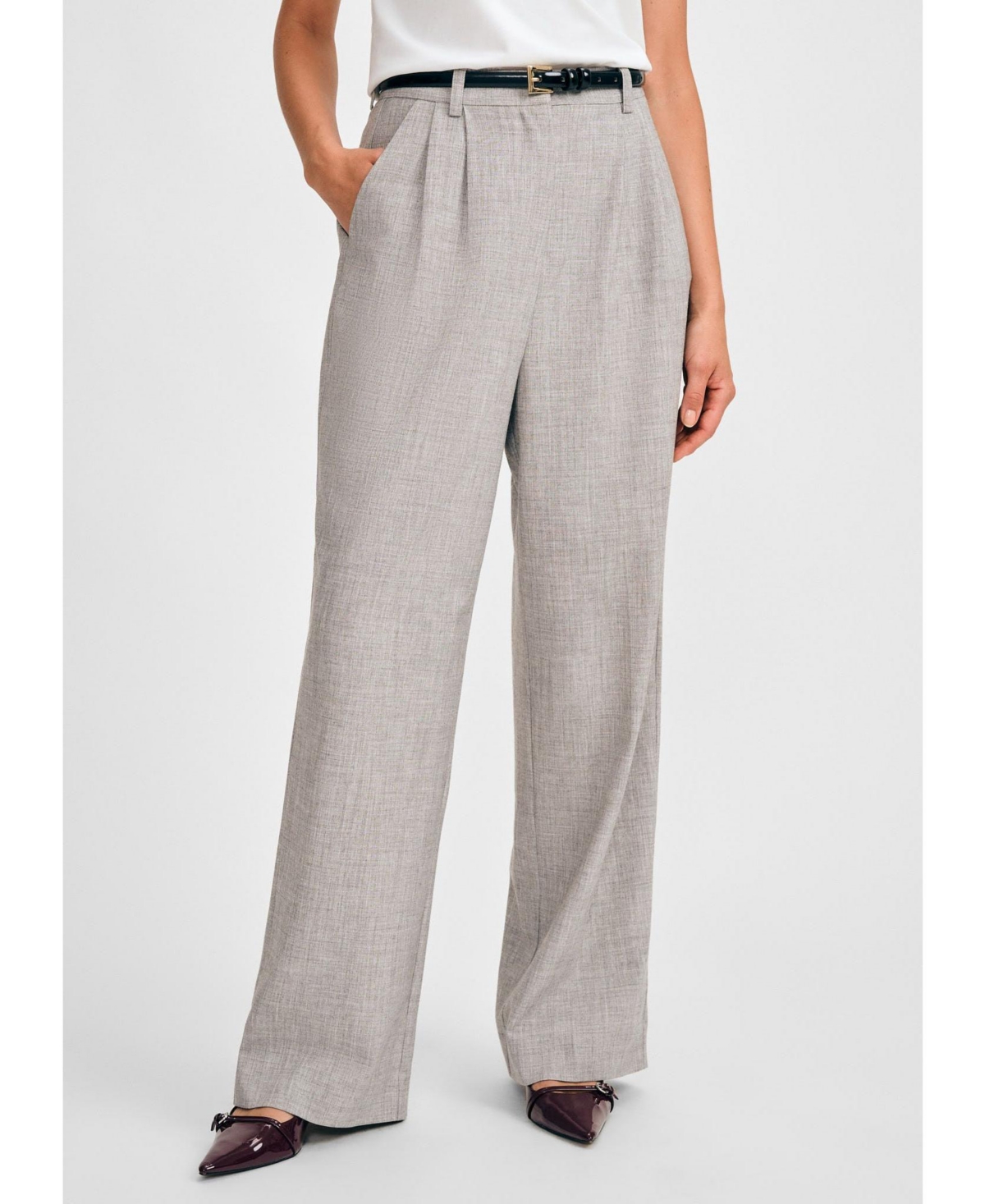 Women's Wide Leg Pleated Pant