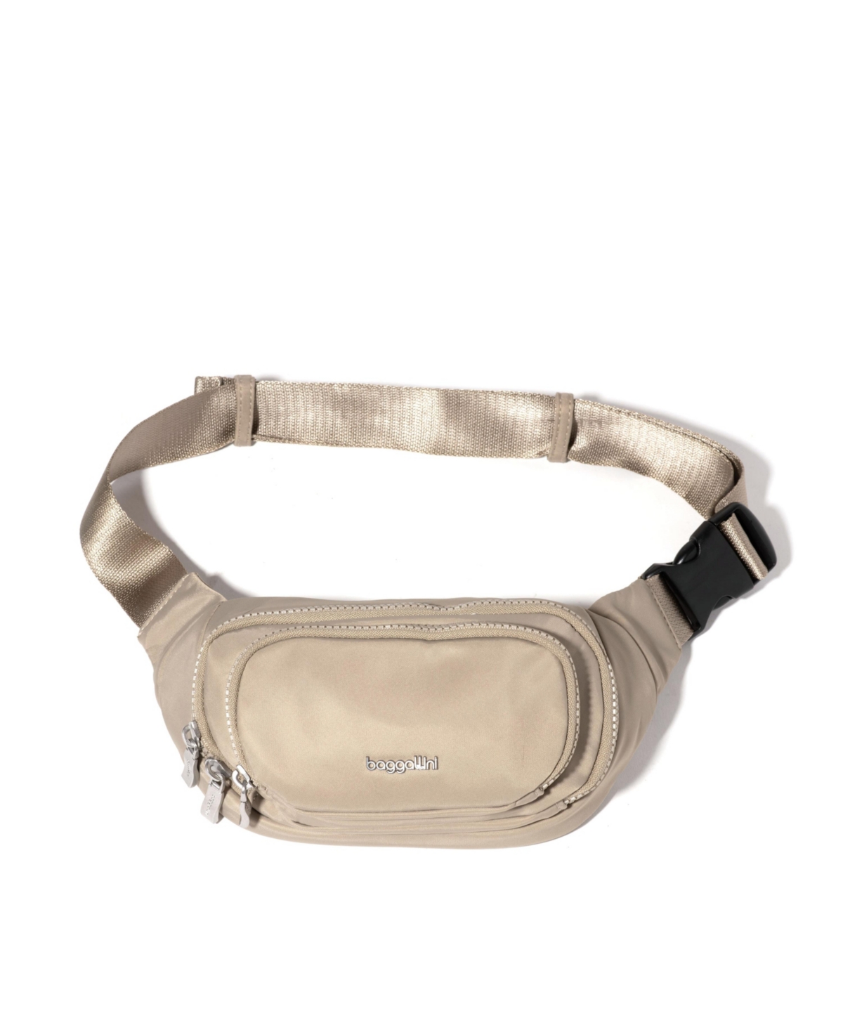 Baggallini On The Go Waist Pack Belt Bag In Taupe Twil