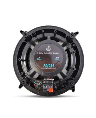 PDIC86 8" In-Wall/In-Ceiling 2-Way Stereo Speakers - Flush Mount, 250W, White, Pair