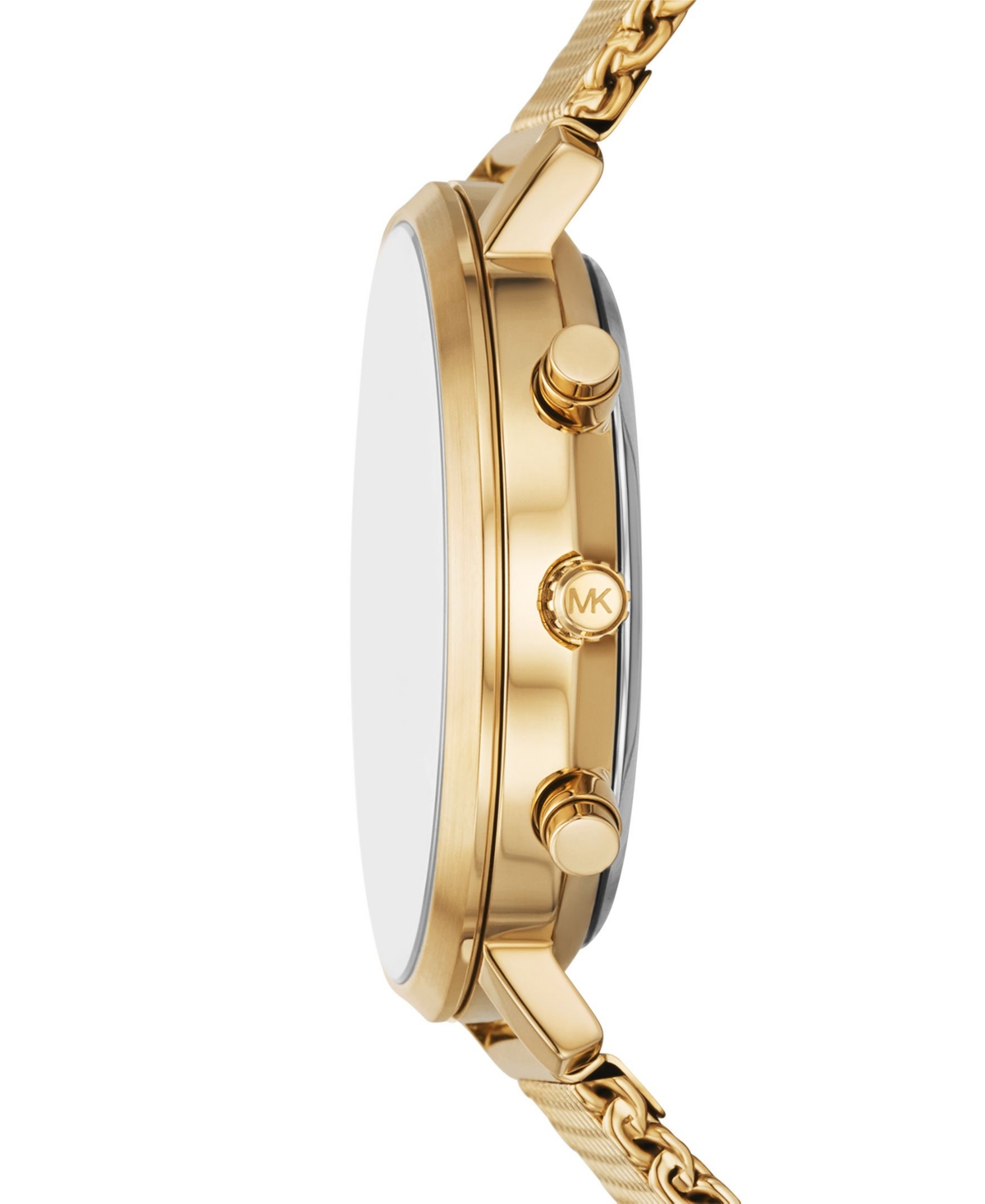 Michael Kors Men's Blake Multifunction Gold-tone Mesh Watch, 42mm In Gold-tone