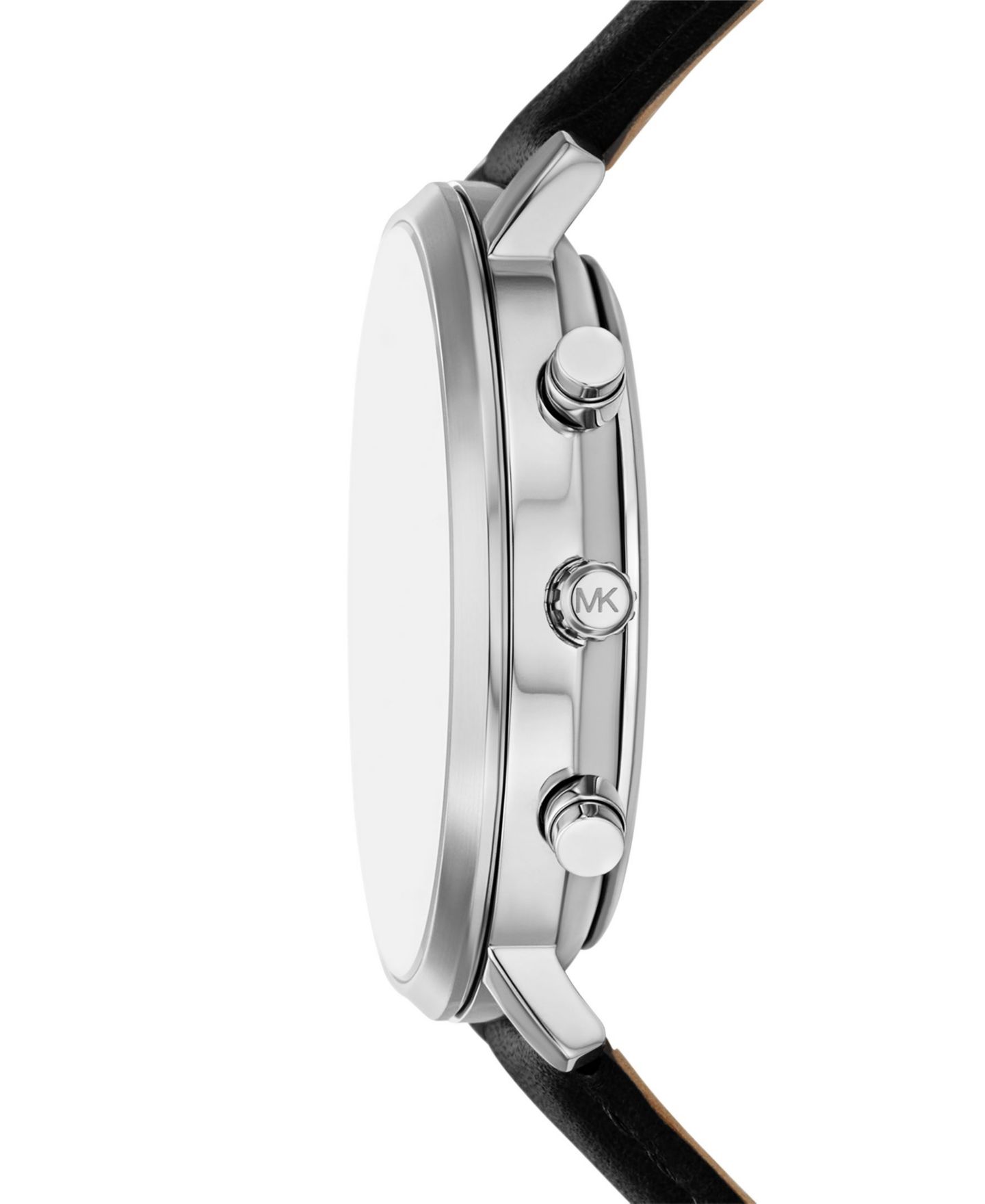 Мужские часы Michael Kors Blake Multifunction Black Leather Watch, 42mm — фото 3