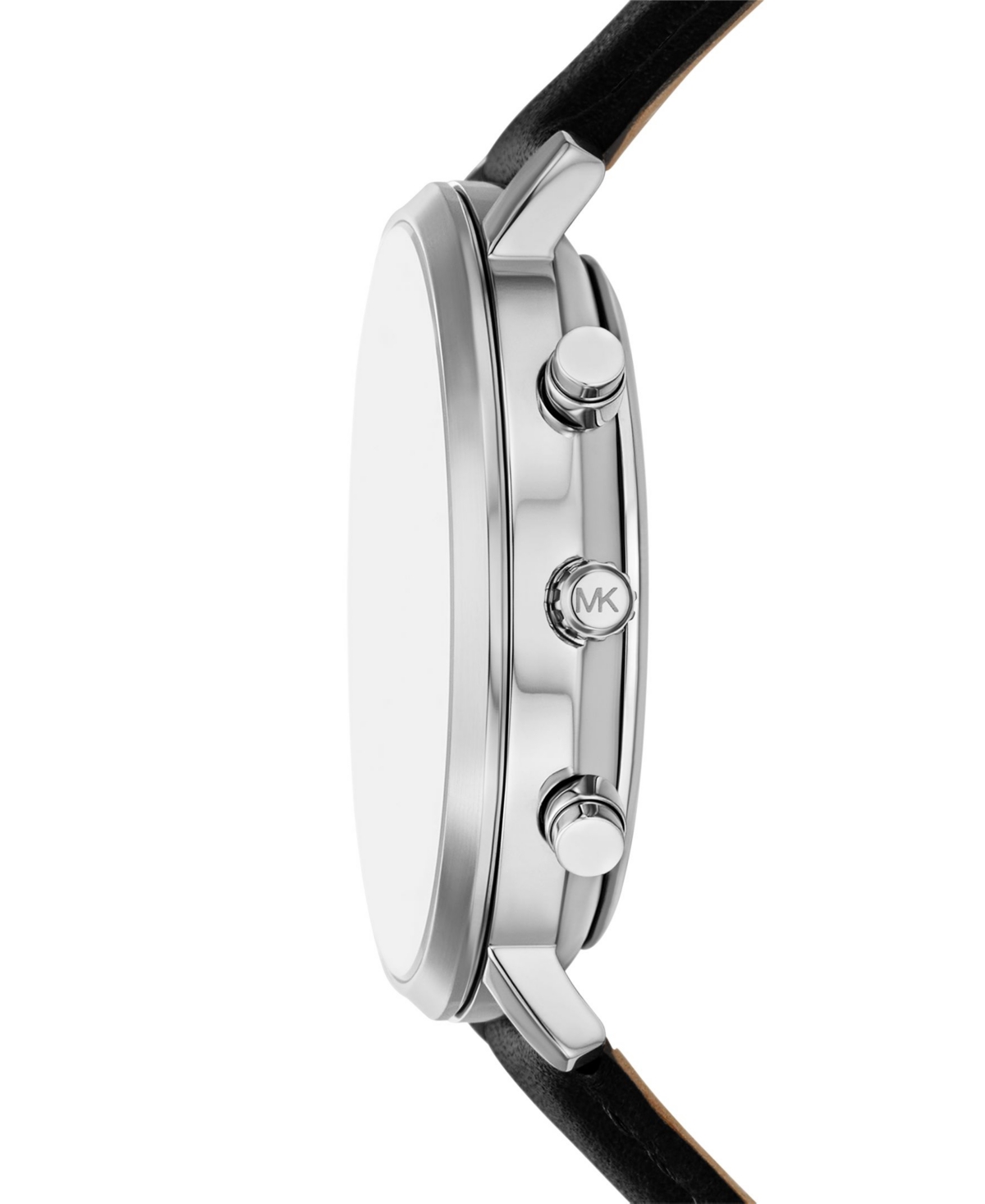 Michael Kors Men's Blake Multifunction Black Leather Watch, 42mm In Black