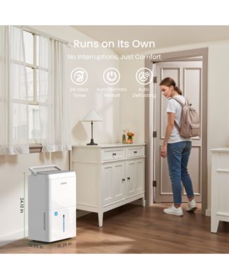 EnergyStar Dehumidifier for Home & Basement with Drain Hose AND Water Tank