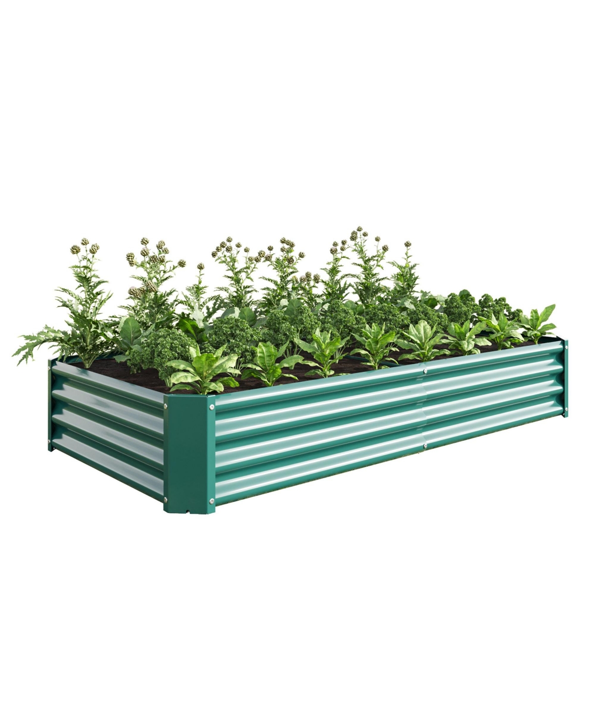 Raised Garden Bed Outdoor, 6&#xD7;3&#xD7;1ft , Metal Raised Rectangle Planter Beds for Plants, Vegetables, and Flowers