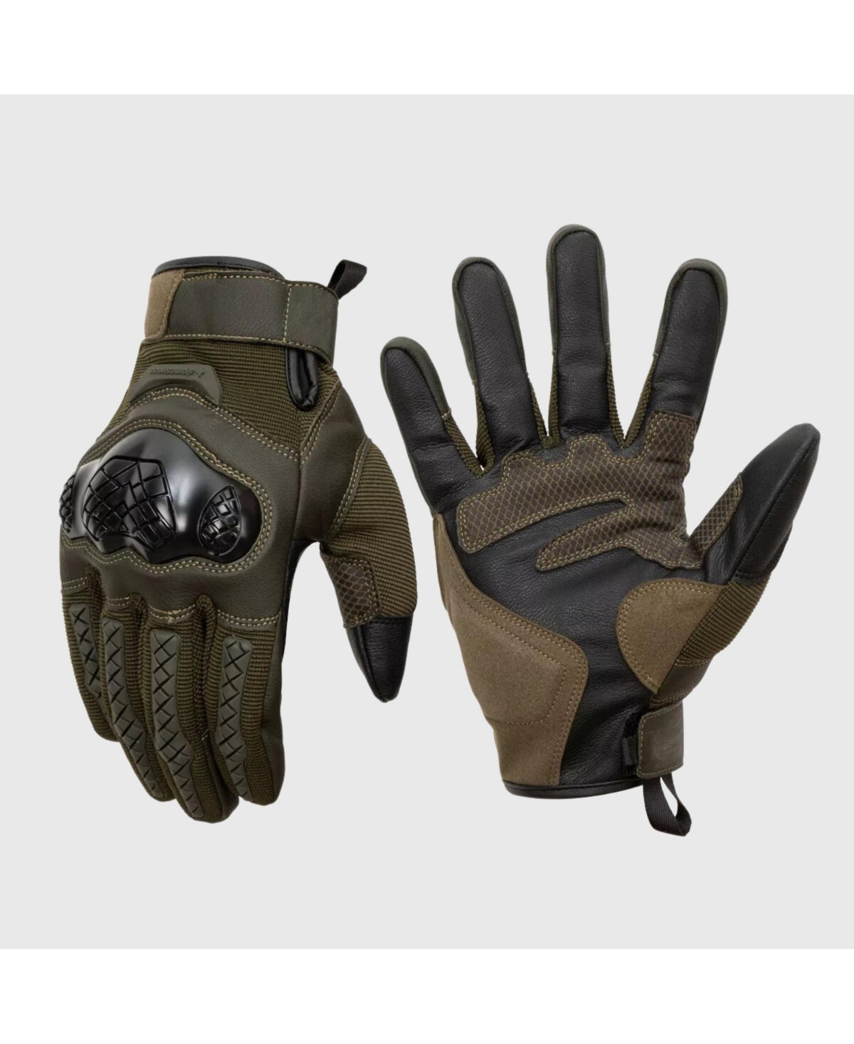 Men's Motorcycle Gloves Hard Shell Tactical Gloves Outdoor Motorsport Gloves - Olive