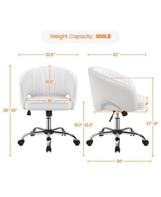 Home Office Chair with Tufted Barrel, Pink