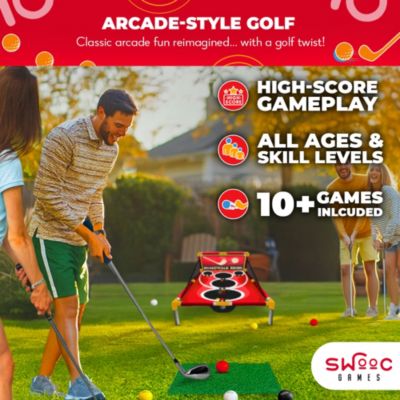Boardwalk Birdie | Arcade Style Golf Game With Easy Setup & 10+ Games | Cornhole Golf Chipping Game | Indoor & Outdoor