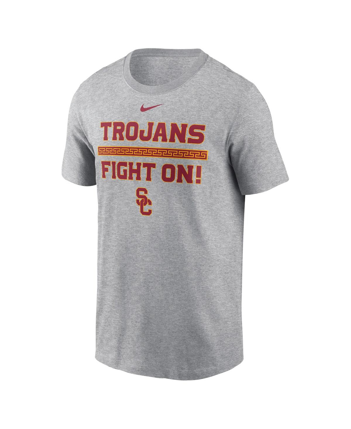 Nike Men's Heather Gray Usc Trojans Dna Lockup T-shirt In Gray