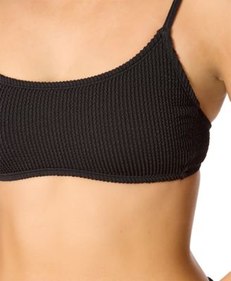Juniors' Ribbed Scoop-Neck Bralette Bikini Top, Exclusively at Macy's