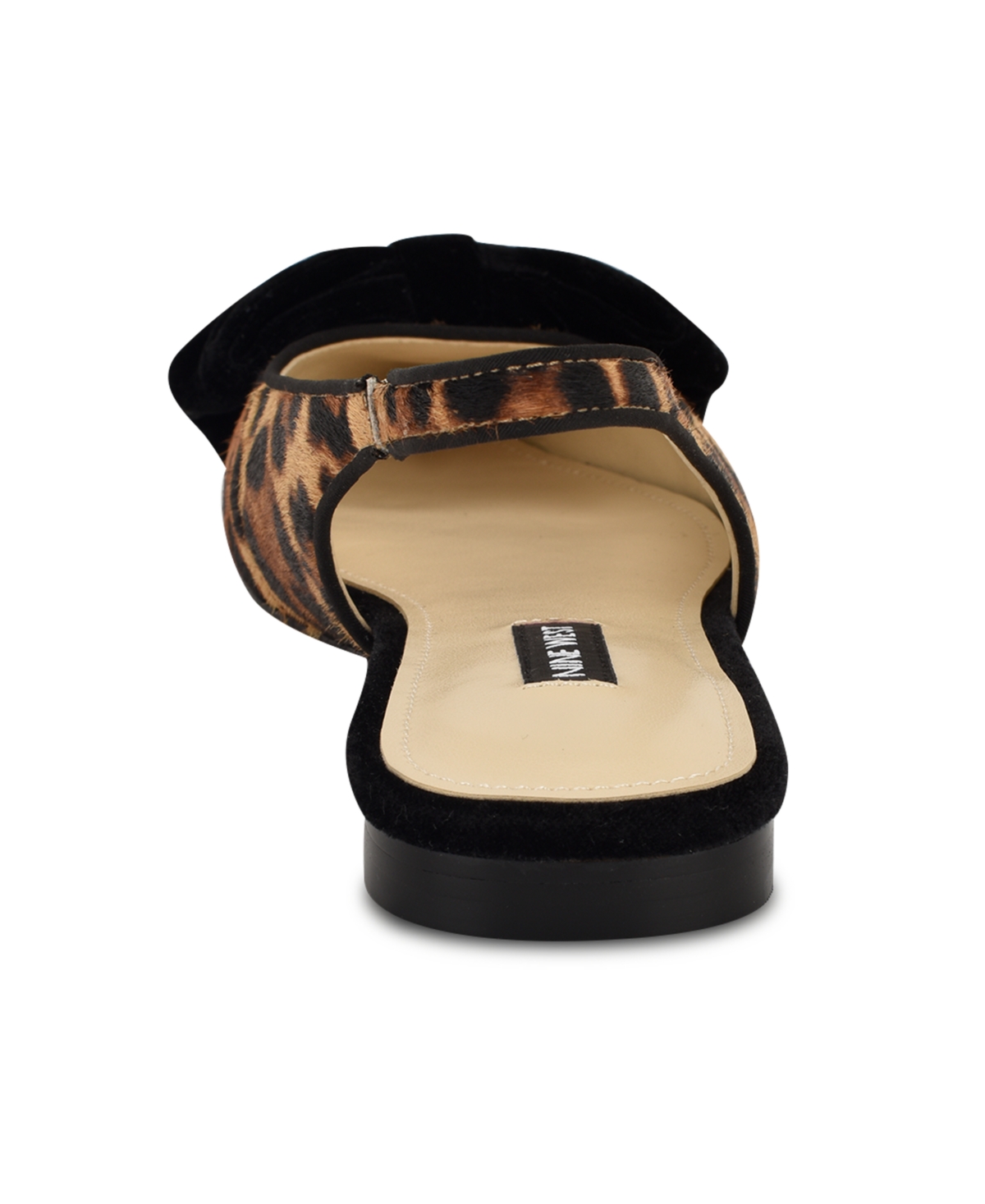 Shop Nine West Women's Junnie Bow Slingback Dress Flats In Leopard