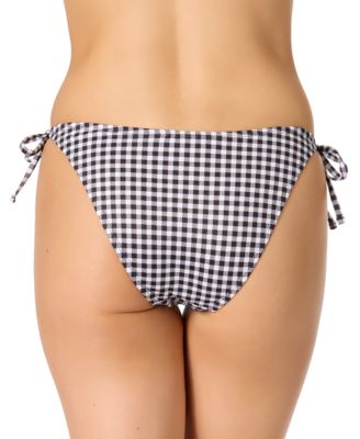 Juniors' Plaid Side-Tie Bikini Bottoms, Exclusively at Macy's