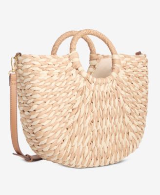 Straw Tote Crossbody, Exclusively at Macy's 