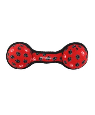 Ultimate 2 Ball Tug Red Paw, 2 Pack Durable Squeaky Dog Toy