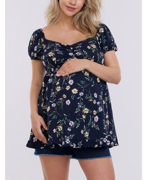 Бэби-долл Motherhood, короткий рукав — Motherhood Maternity, цвет: Тёмно-синий