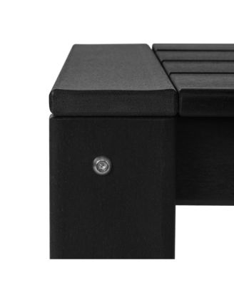 Modern Outdoor HDPE Rectangle Patio Coffee Table