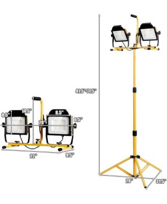 100 W 10 000 lm LED Dual-Head Work Light with Stand