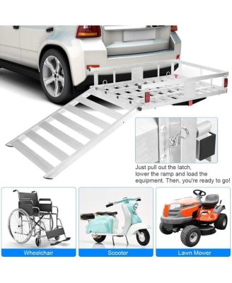 50 inch x 29.5 inch Hitch-Mounted Mobility Cargo Carrier