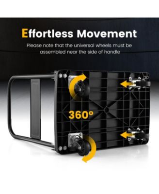 360&amp;#xB0; Swivel Wheels, Non-Slip Platform Folding Push Cart Dolly