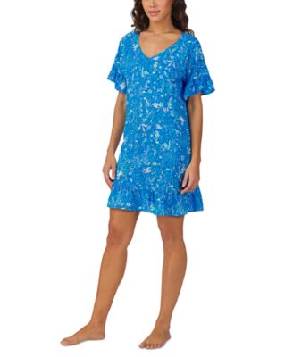 Women's Printed Short-Sleeve Sleep Tunic