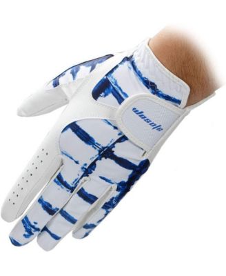 Golf Glove for Men's Left Hand White Soft Leather Breathable Professional Golf Hand Wear