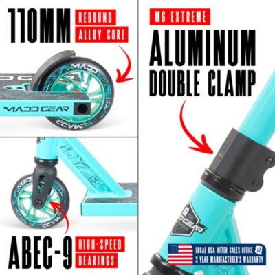 Pro Stunt Scooter for Kids and Teens Ages 8 - 12 – Lightweight Durable Trick Scooter – MG4 - Teal