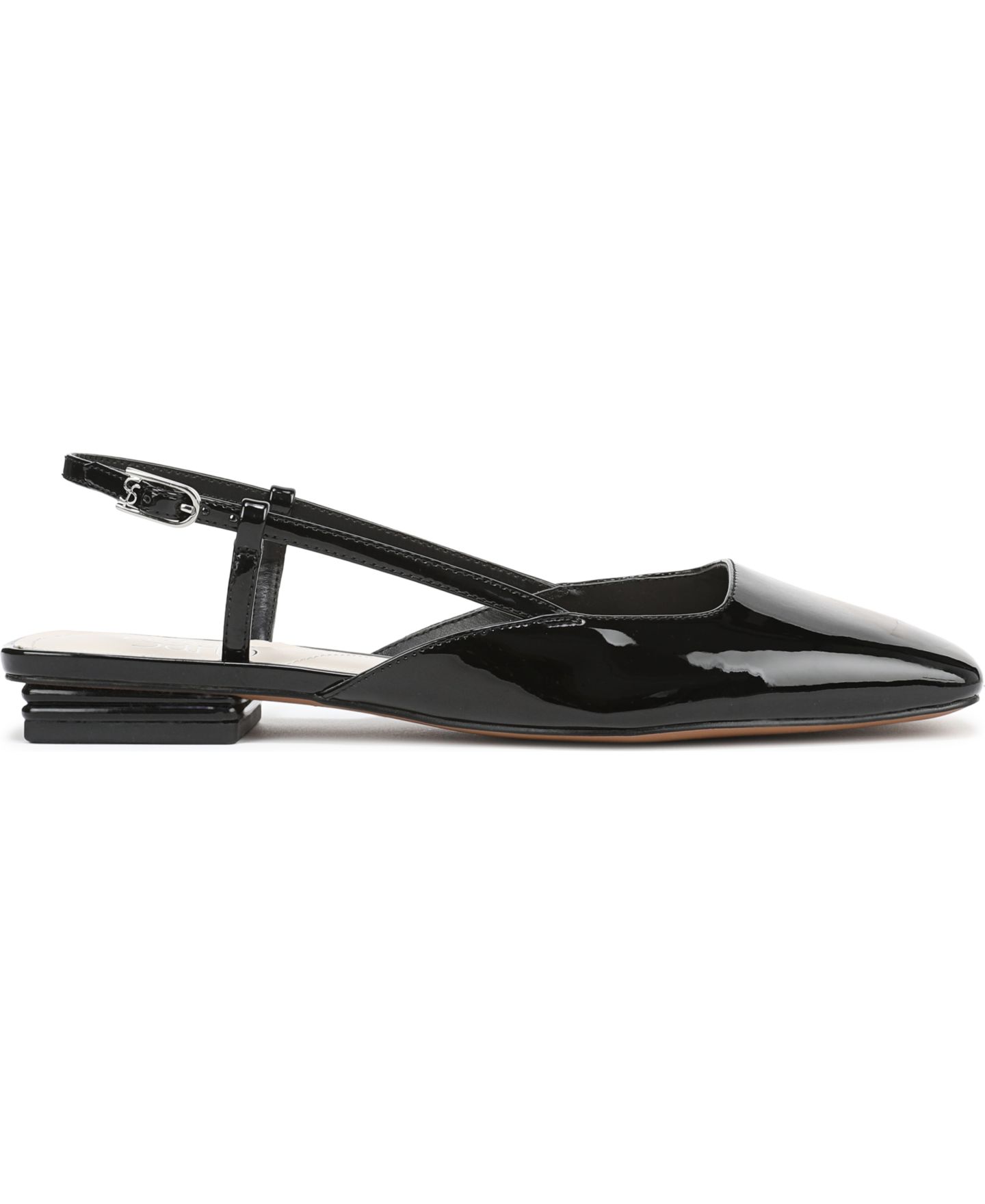 Женские туфли Franco Sarto Virai Square Toe Slingback, цвет: Чёрный лаковая искусственная кожа — фото 2