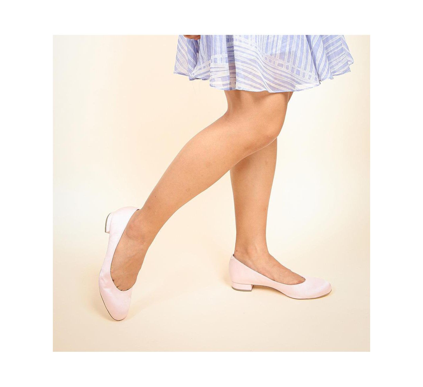 Женские балетки Alterre Rose Satin Twiggy Customizable Ballet Flats, цвет: Розовый атласный — фото 4