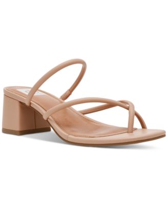 Lumena Strappy Slide Block-Heel Sandals